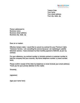 personal sample contract termination letter