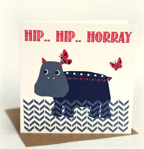 Hip Hip Horray Card By Allihopa