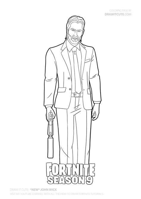 coloring pages  fornite john wick paxtonfvdunlap