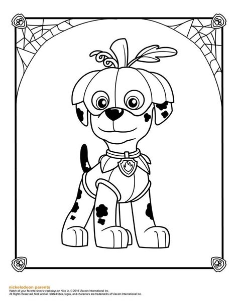 printable paw patrol halloween coloring pages filzahh galleria
