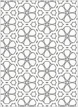 Coloring Tessellation Pages Printable Tessellations Kids Library Clipart Floral sketch template