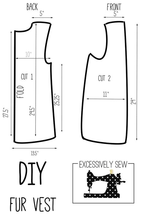 printable simple vest pattern