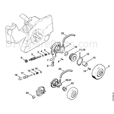 stihl  chainsaw  parts diagram oil pump