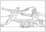 Escrime Fencing Coloriages Enfants C454e Thème Onlinecoloringpages sketch template