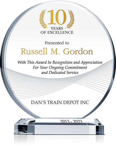 buy personalized crystal circle employee years  service award plaque