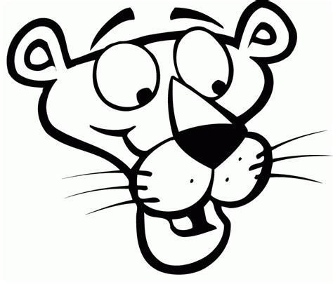 pink panther face coloring page  printable coloring pages  kids
