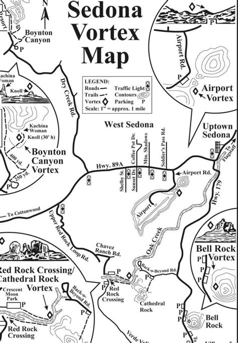 map  sedona vortex locations sedona travel sedona arizona map