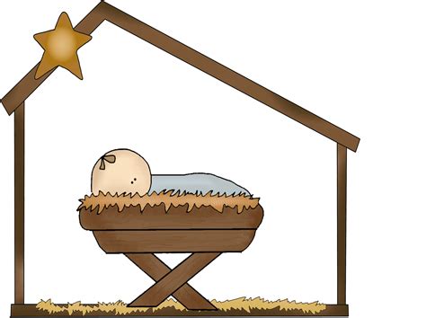 baby jesus   manger clip art