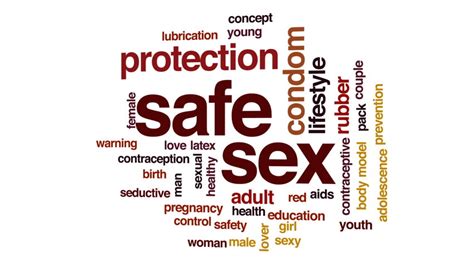 stock video clip of safe sex animated word cloud text design