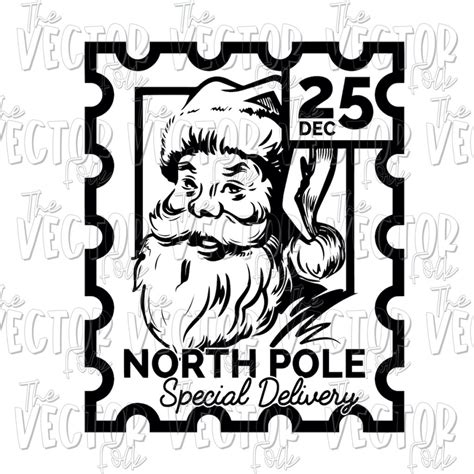 stamps  printable north pole special delivery printable