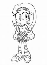 Sonic Tikal Echidna Descripción Colorironline sketch template