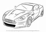 Aston Martin Dbs Drawing Draw Step Cars Sports Tutorials sketch template