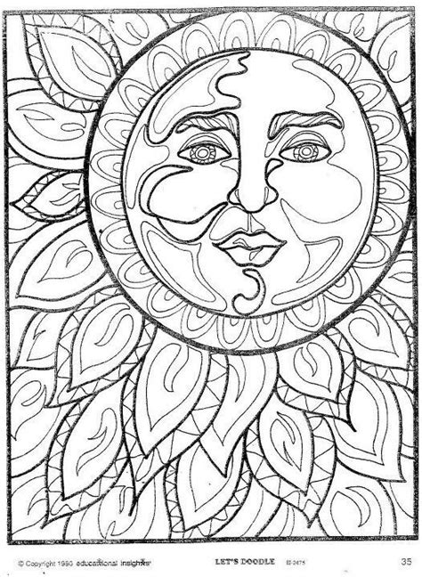 sun moon moon coloring pages sun coloring pages mandala coloring pages