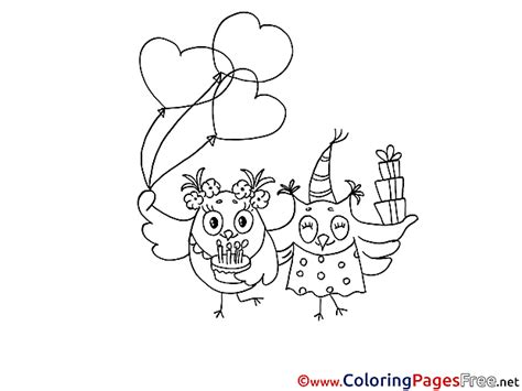 owls celebrates party printable coloring pages