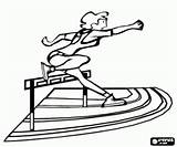 Athlete Hurdle Race Printable sketch template