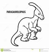 Parasaurolophus Kleurend Beeldverhaal Kinderen sketch template