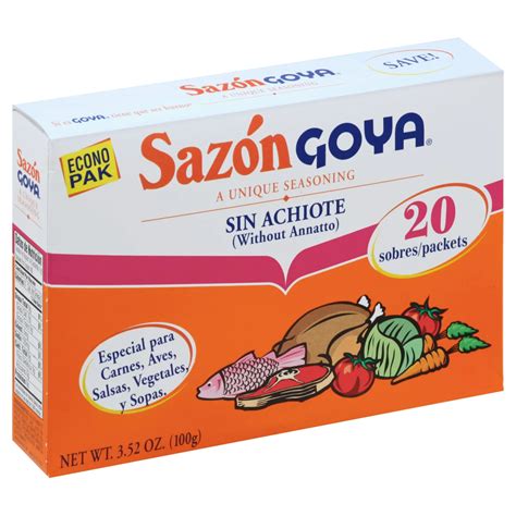 Goya Sazon Seasoning Without Annatto Econo Pak Shop Spice Mixes At H E B