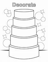 Cake Coloring Decorate Kids Wedding Pages Etsy Decorating Book Books Sold sketch template