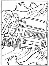 Kleurplaat Vrachtwagens Vrachtauto Vrachtwagen Voertuigen sketch template