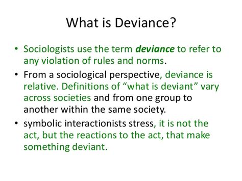 😍 Deviant Behavior Definition Sociology Introduction To