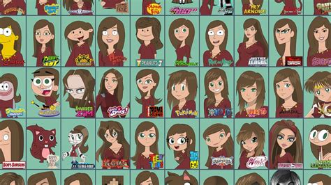 artist created 50 self portraits inspired by your favorite cartoon