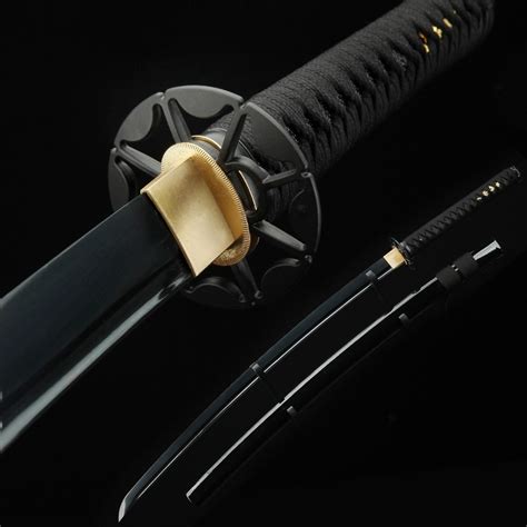 black katana high performance black printed blade samurai swords truekatana