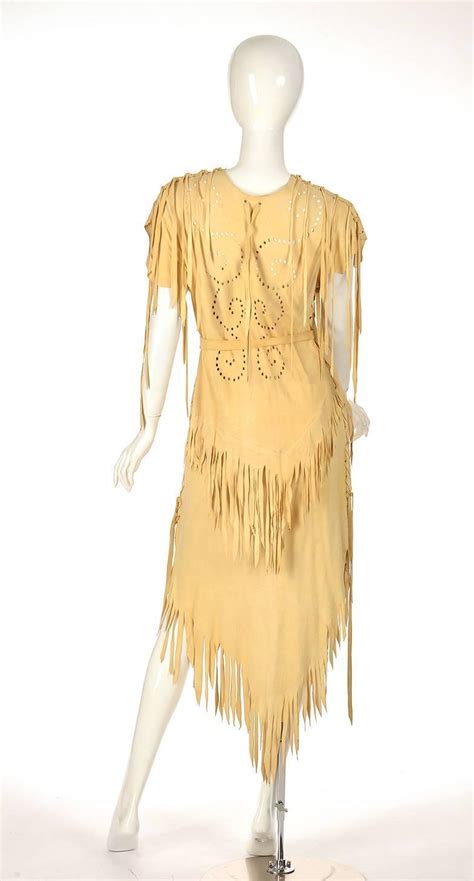 authentic vintage native american deer skin dress for sale at 1stdibs