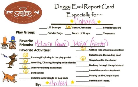 image result  puppy daycare report card dog boarding kennels dog