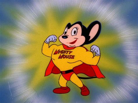 the cartoons usually centered around mighty mouse coming to the rescue of female mouse pearl