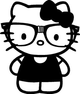 kitty nerd decal