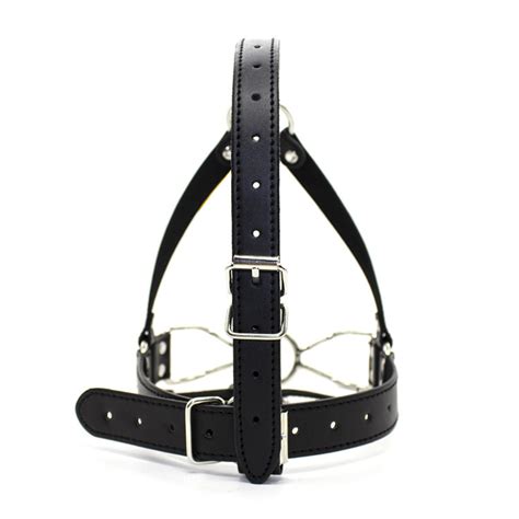 fetish sex party play head harness spider o ring gag mouth