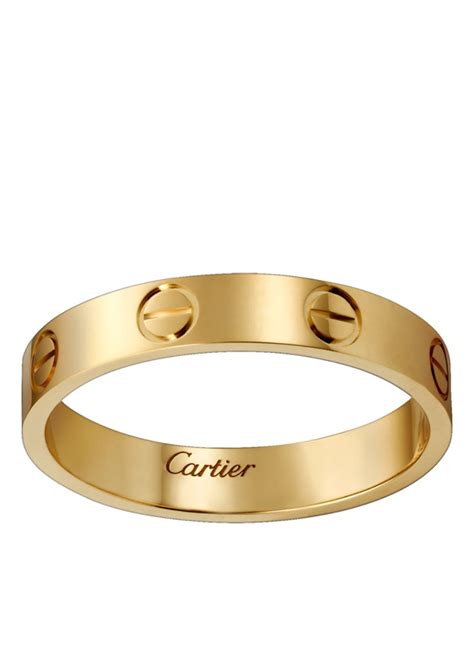 cartier love wedding band ring van  karaat geelgoud  geelgoud de bijenkorf