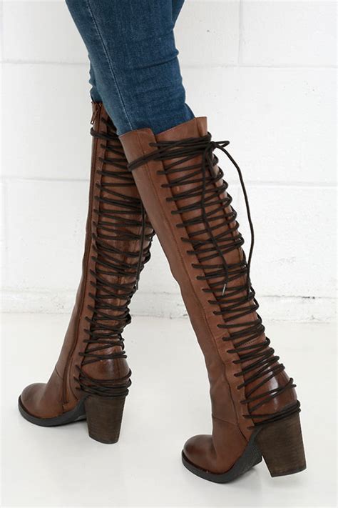 cute leather boots knee high boots heel boots 249 00