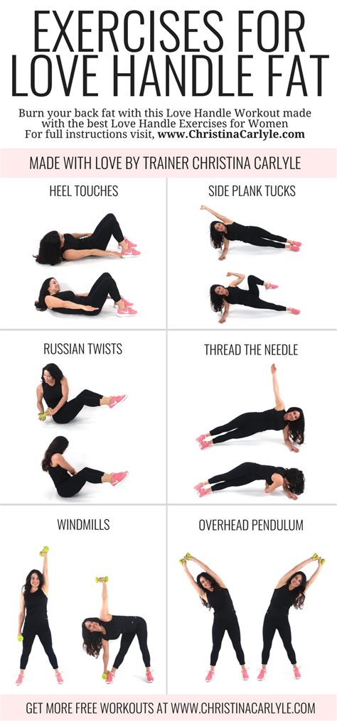 exercises that get rid of love handles christina carlyle