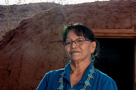 Outdoor Portrait Of A Senior Native American Navajo Woman