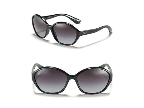 ray ban highstreet cat eye sunglasses in black lyst