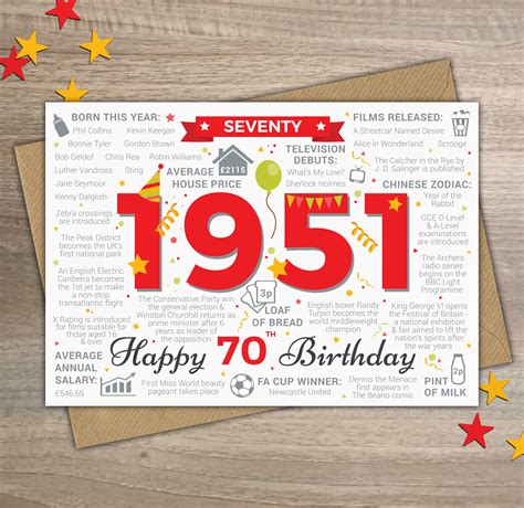 Happy 70th Birthday Mens Male Seventy Greetings Card Born Etsy