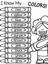 Color Words Colors Learning Kindergarten Worksheets Preschool Know Kids Choose Board Coloring Activities sketch template