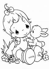 Precious Moments Coloring Pages Baby Easter Printable Christmas Kids Animals Girl Moment Girls Boy Sonic Coloring4free Book Color Underground Tell sketch template