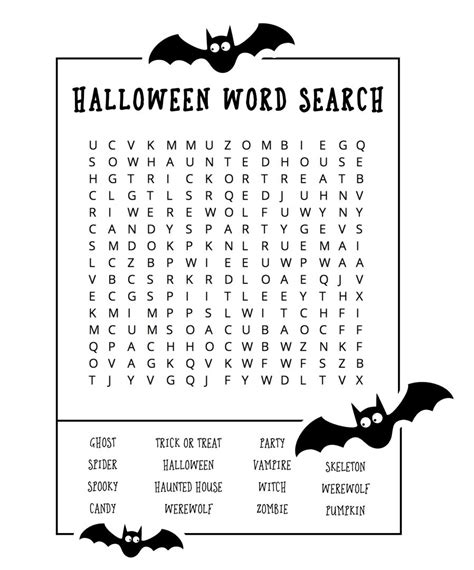 halloween word search printable    fun halloween themed