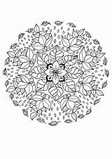 Mandala Flower Coloring Pages Elf Mandalas Color Hellokids Adults Print Patterns Floral Pattern sketch template