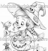 Mariola Budek Witchy sketch template