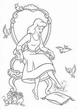 Coloring Pages Cinderella Shoe Getcolorings sketch template