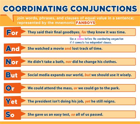 conjunctions connecting words  phrases curvebreakers