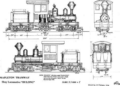 railroad blueprints  drawings images  pinterest model trains steam locomotive
