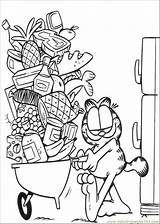 Coloring Pages Garfield Odie Printable Color Food Popular Coloringhome Comments sketch template