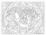 Mega Rayquaza Windingpathsart Adults Mandala Blaziken Pikachu Getdrawings Mandalas Begin sketch template