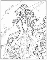 Coloring Pages Mermaid Google Ca sketch template