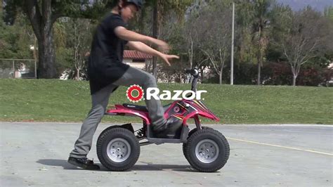 razor dirt quad ride video youtube