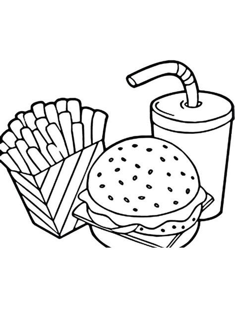 coloring pages fast food coloring page